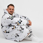 Puló gri-argintiu cu panda