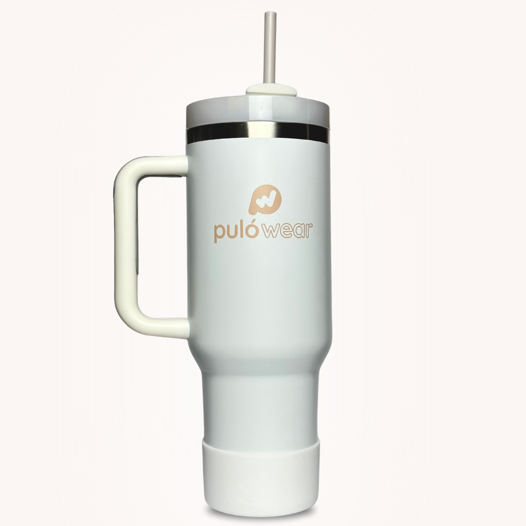 Cană termos din oțel PulóWear - Alb-zăpadă